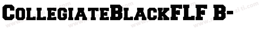 CollegiateBlackFLF B字体转换